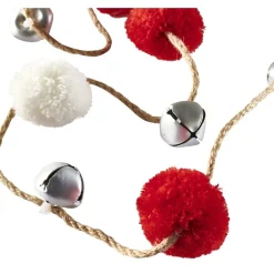 Guirlande de Noël pompons et clochettes