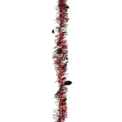 Guirlande de Noël rouge argentée 2 m