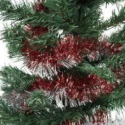 Guirlande de Noël rouge argentée 1,8 m