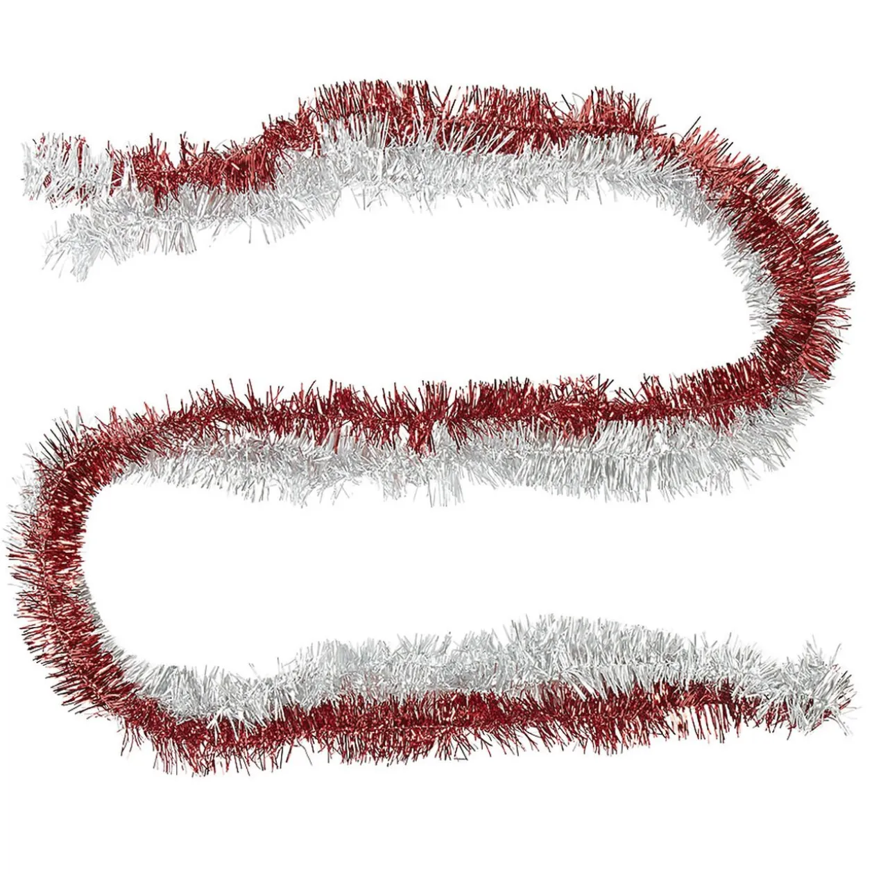 Guirlande de Noël rouge argentée 1,8 m