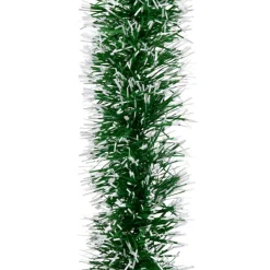 Guirlande de Noël verte blanche 2 m
