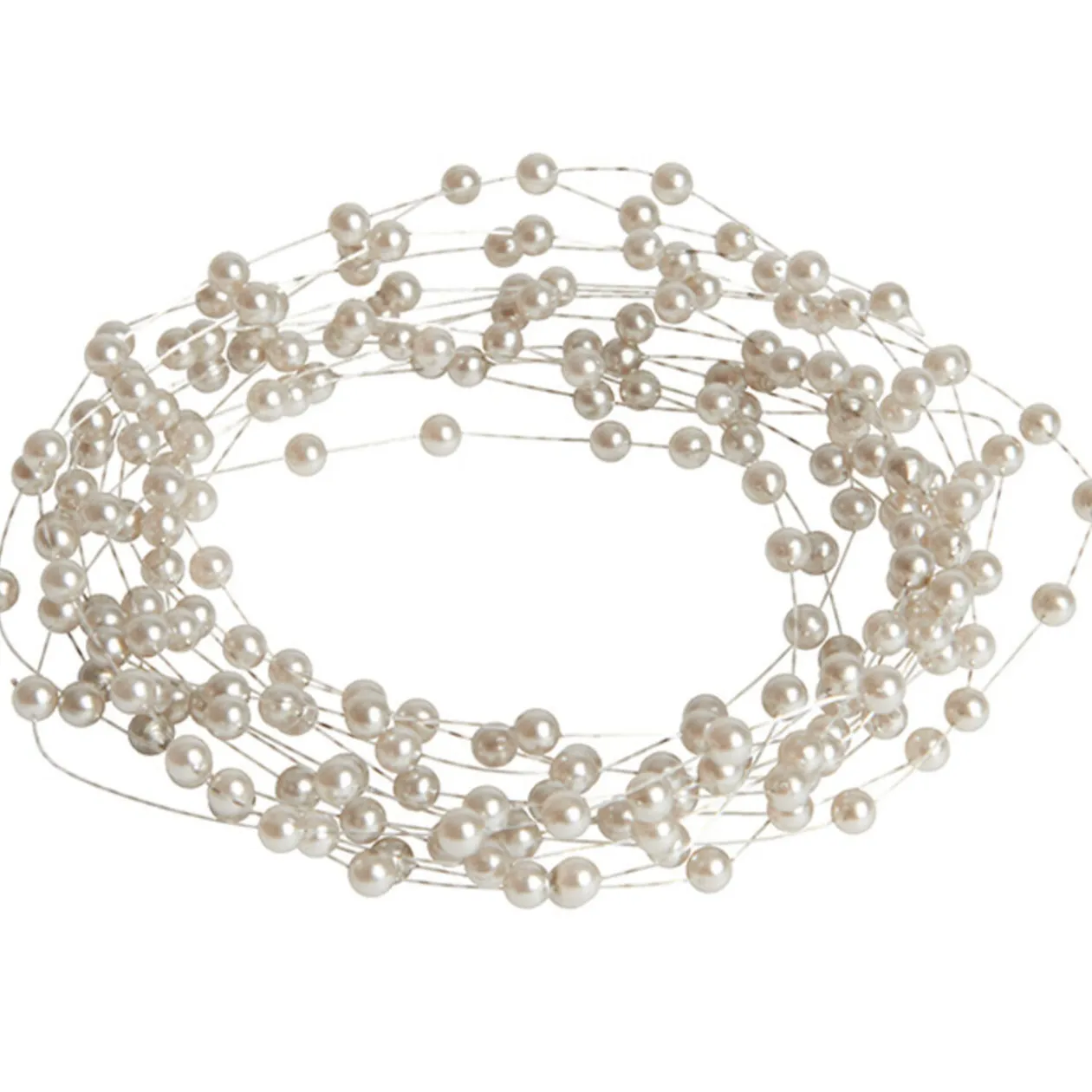 Guirlande de perles argentées 3 m
