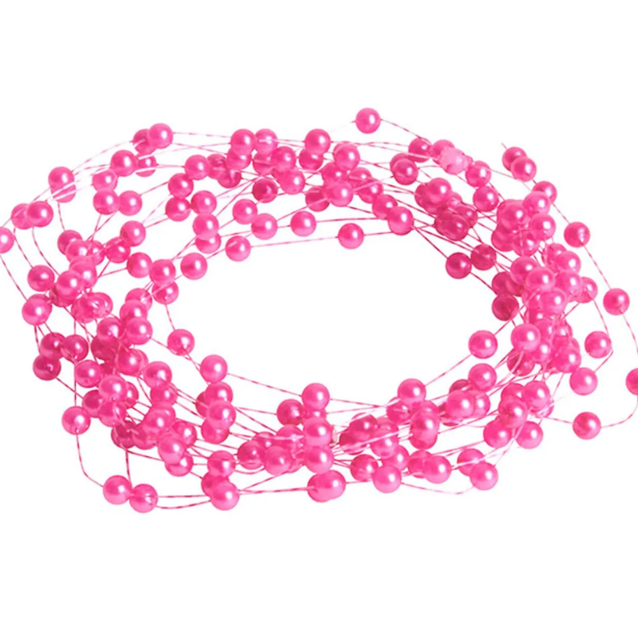 Guirlande de perles roses fuchsia 3 m