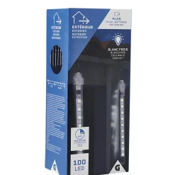 Guirlande extérieur 10 stalagmites 100 LED blanc froid
