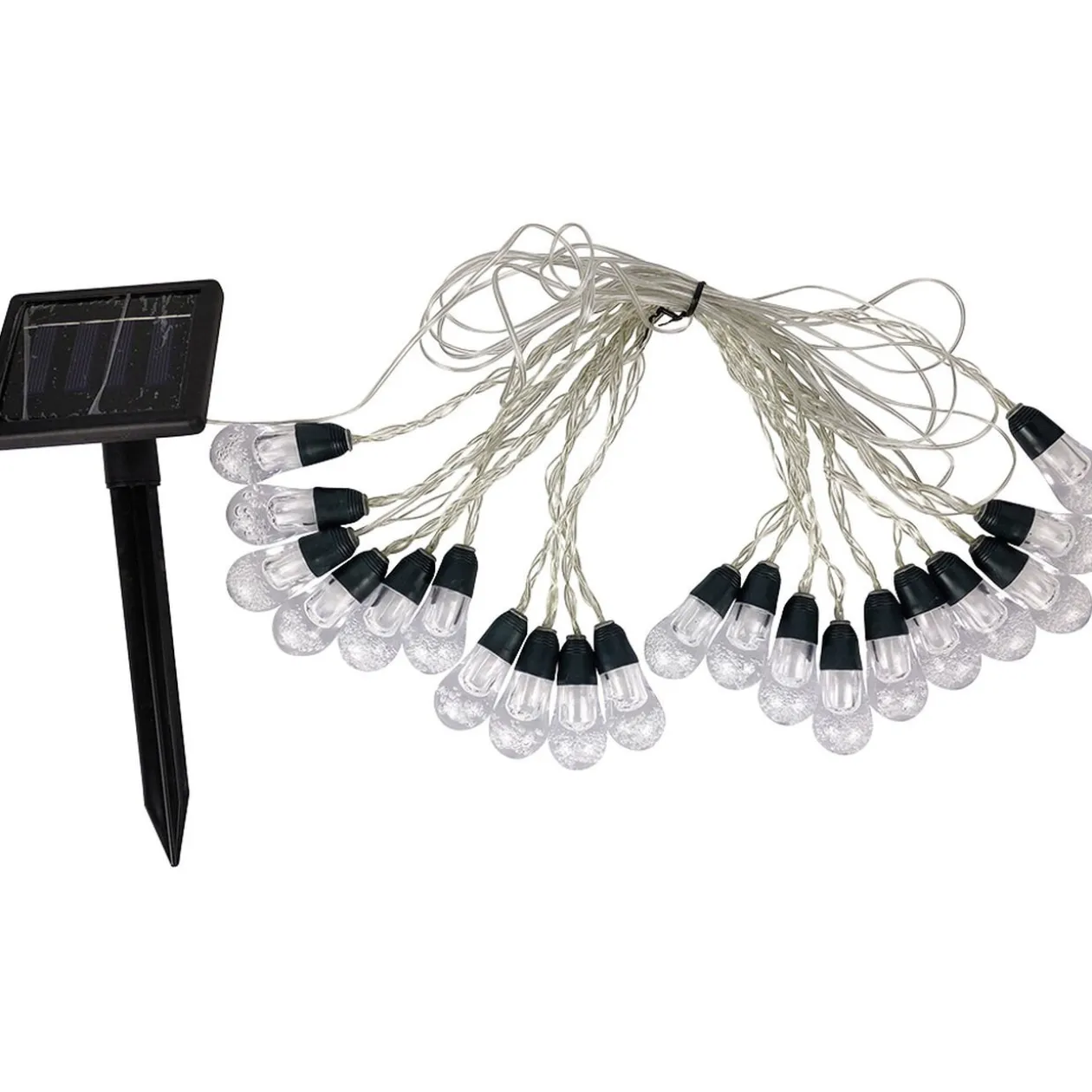 Guirlande extérieur solaire forme boule 20 LED multicolore 10 m