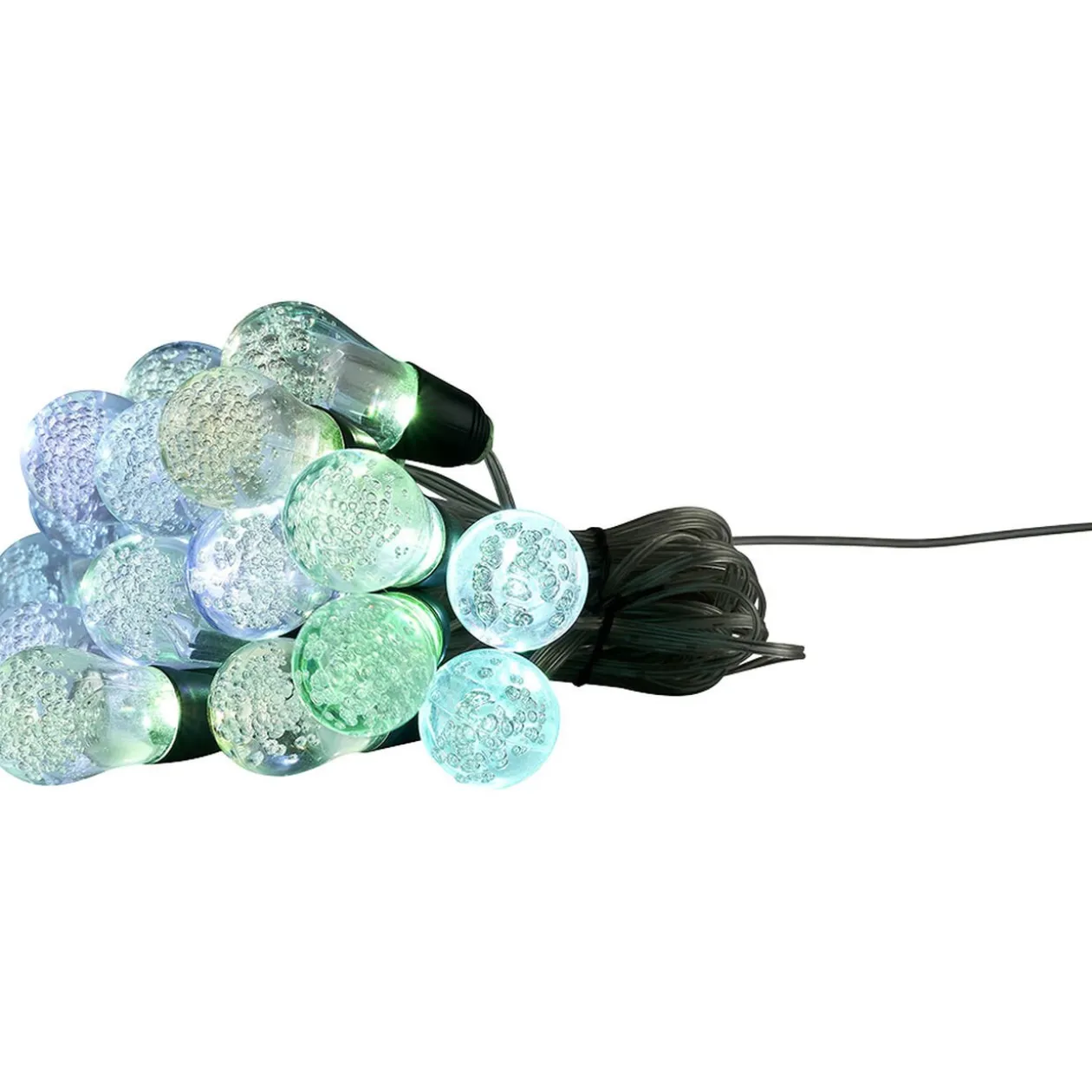 Guirlande extérieur solaire forme boule 20 LED multicolore 10 m