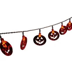 Guirlande extérieure citrouille 60 LED orange