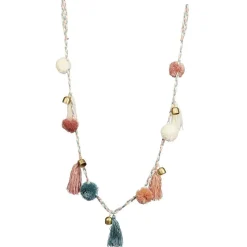 Guirlande fantaisie pompon rose blanc vert L120cm