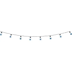 Guirlande Halloween globe oculaire bleu et blanc