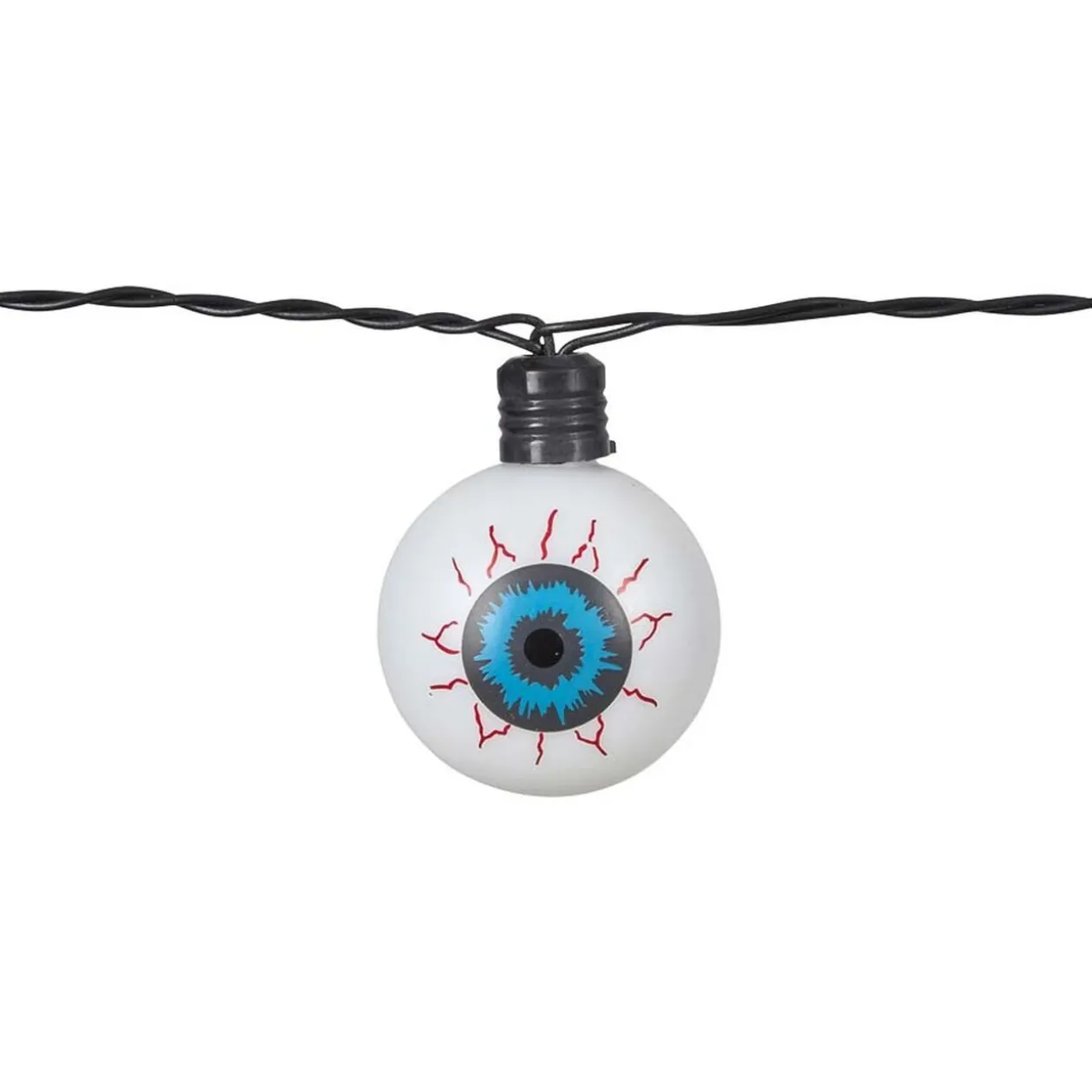 Guirlande Halloween globe oculaire bleu et blanc