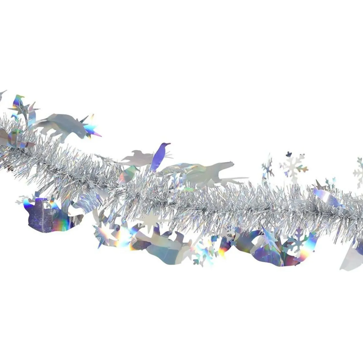 Guirlande iridescente argenté ou bleu 2m