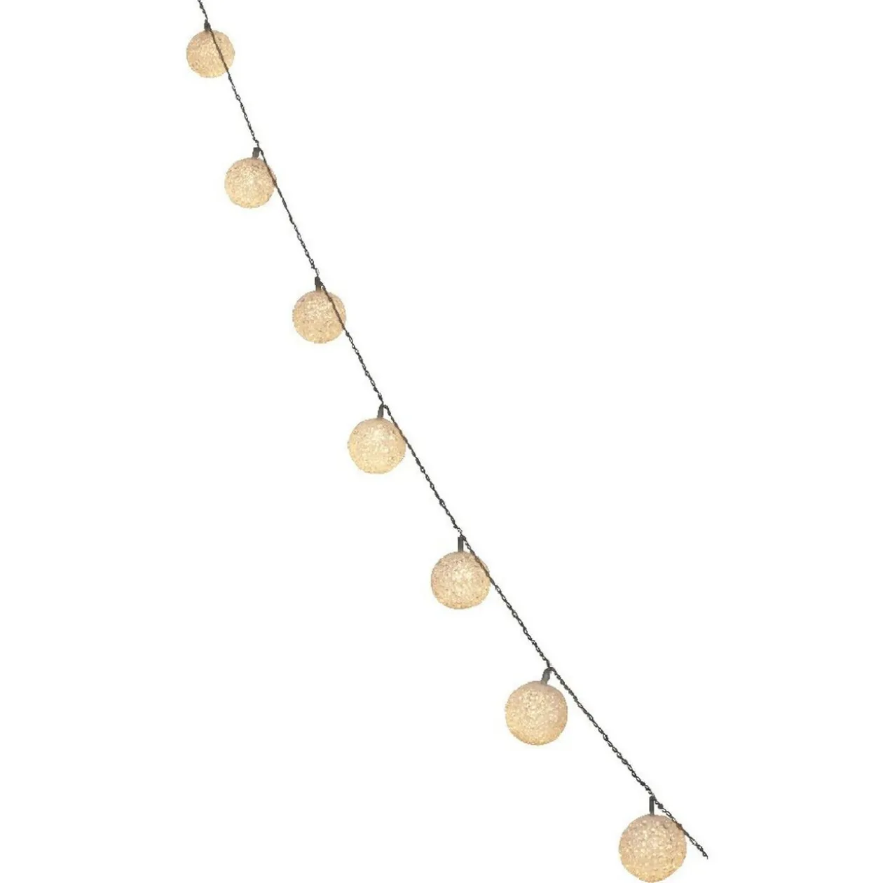 Guirlande électrique 20 boules blanc chaud 3,8 m