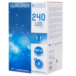 Guirlande électrique 240 led bleues L. 23,9 m