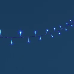 Guirlande électrique bleue clignotante 23,9 m