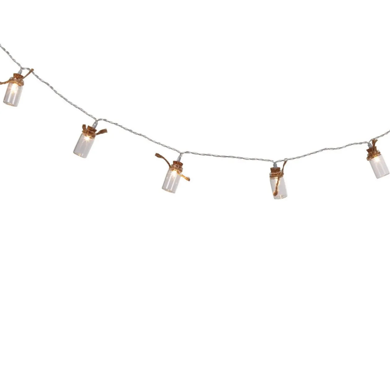 Guirlande électrique flacons lumineux blanc chaud L. 1,35 m