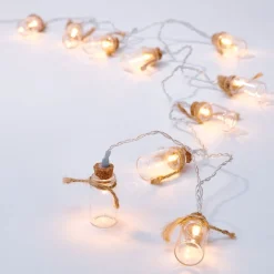 Guirlande électrique flacons lumineux blanc chaud L. 1,35 m