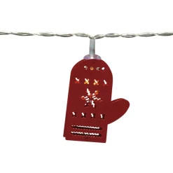 Guirlande électrique lumineuse 10 gants rouges L. 1,35 m