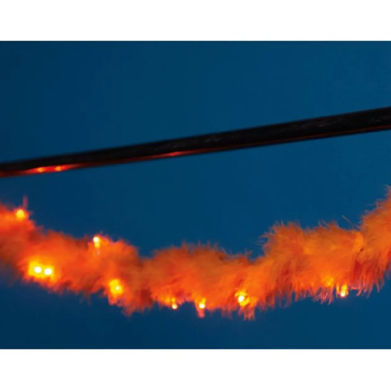 Guirlande électrique plumes oranges fixe 1.9 m