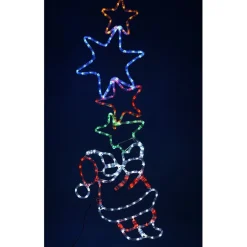 Guirlande électrique Père Noël multicolore