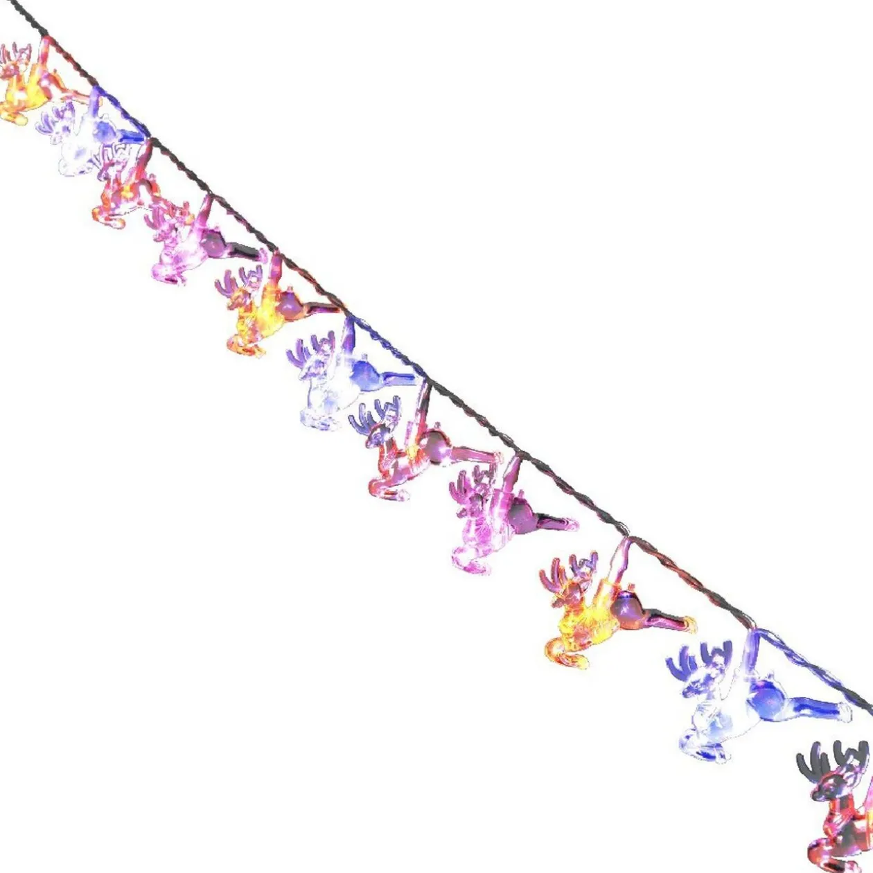 Guirlande électrique rennes multicolores 1 m