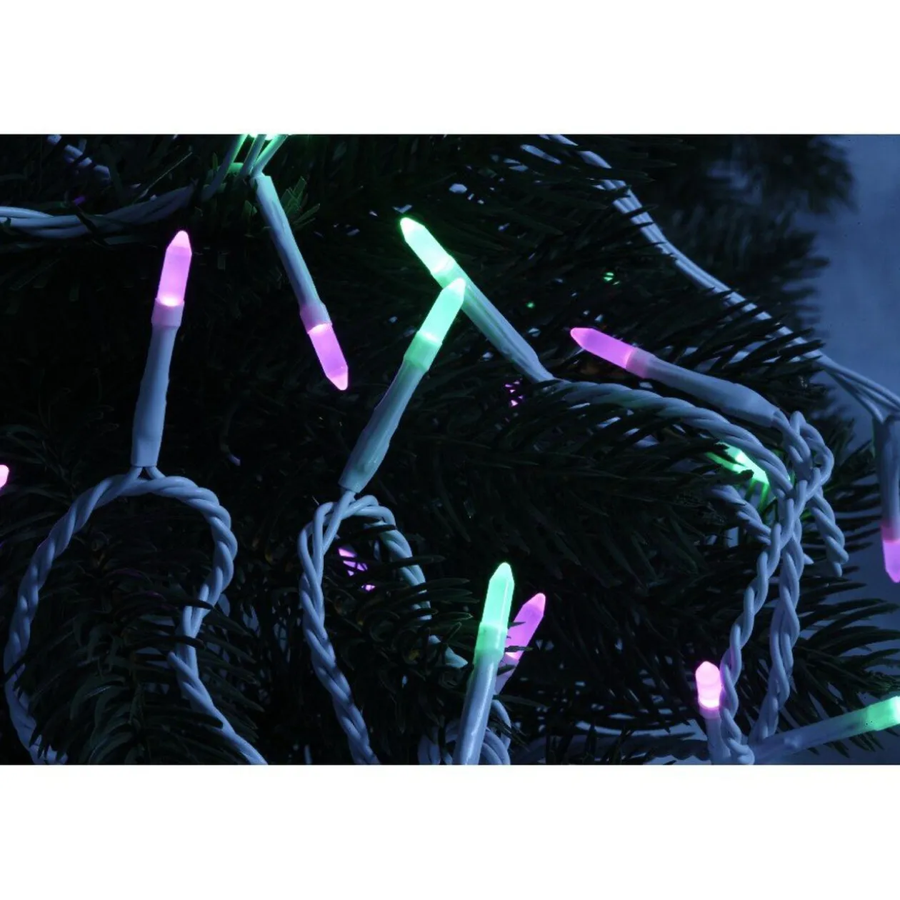 Guirlande électrique rose et vert fixe 3,9 m