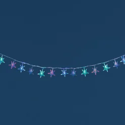 Guirlande électrique étoile multicolore clignotante 4,7 m