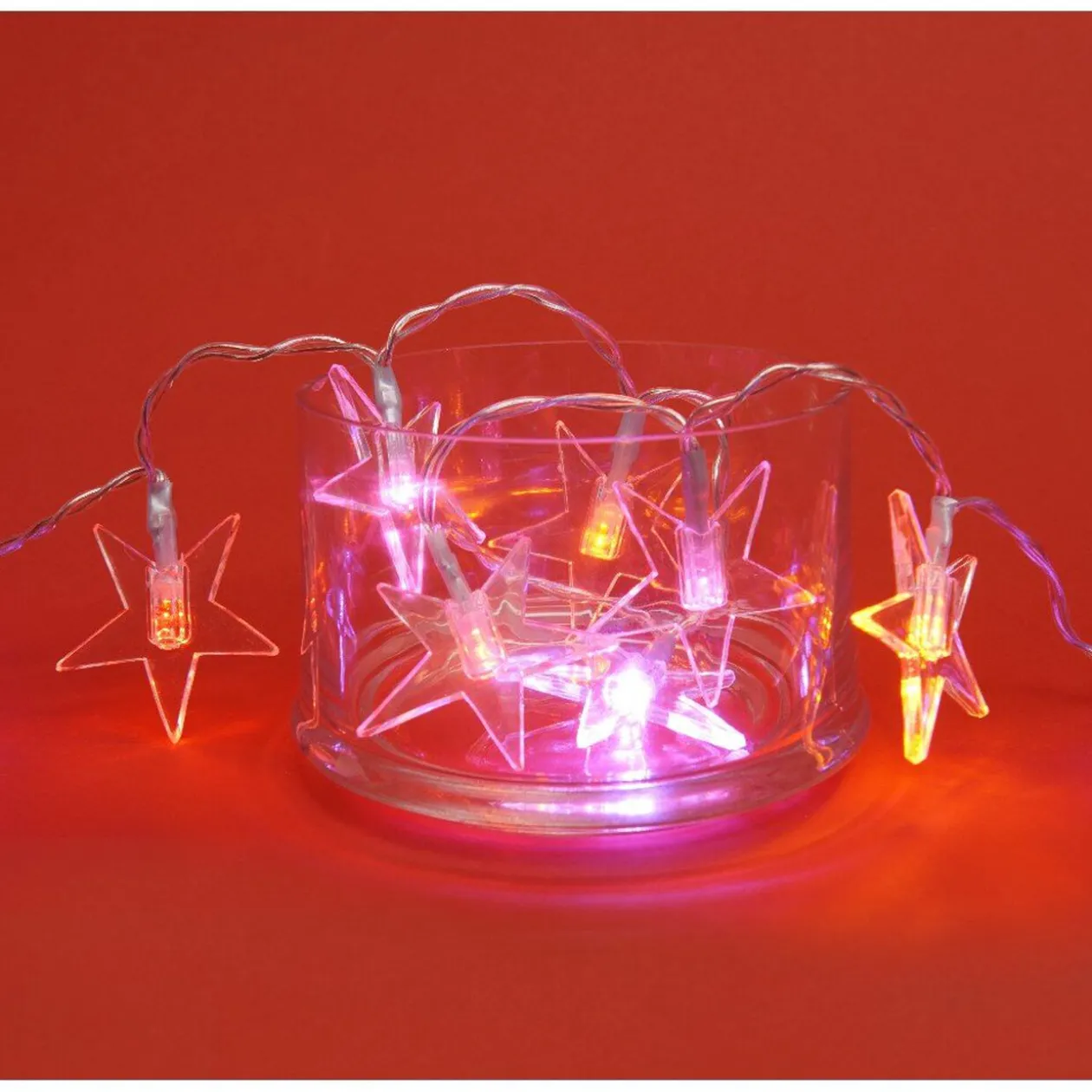 Guirlande électrique étoiles multicolores 1 m