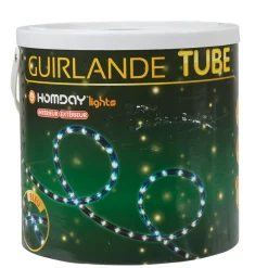 Guirlande électrique tube bleu clignitant 24 m