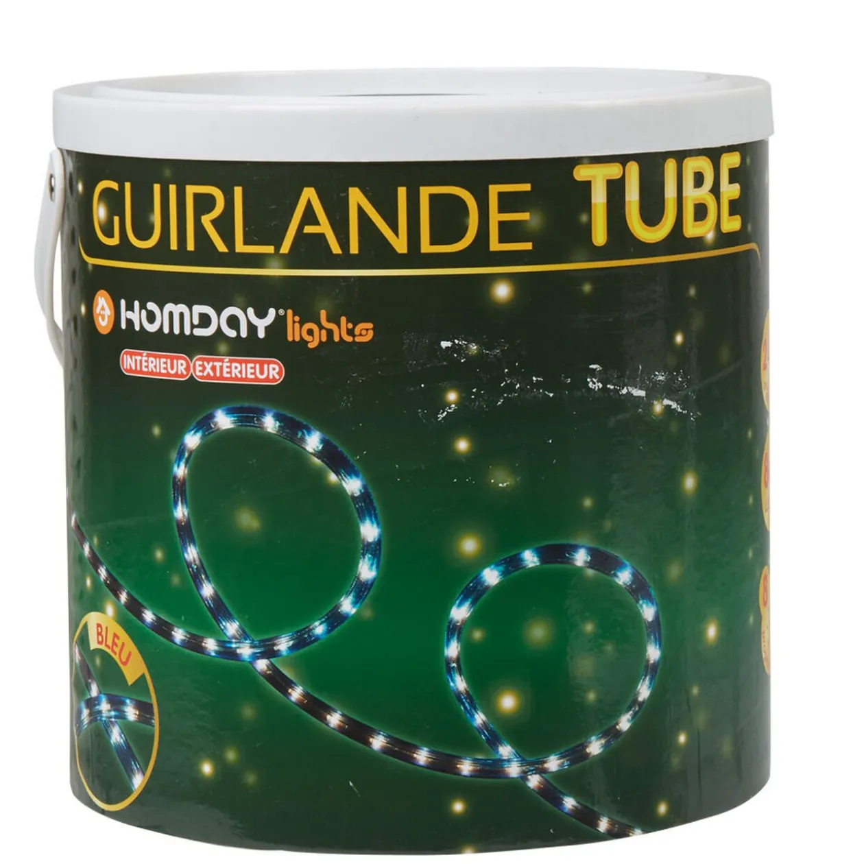 Guirlande électrique tube bleu clignitant 24 m