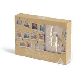 Guirlande LED à pinces 280cm plastique doré