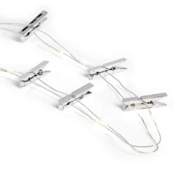 Guirlande LED à pinces 280cm plastique argenté