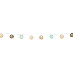 Guirlande lumineuse 10 boules beige noir bleu L165cm