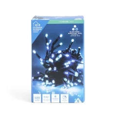 Guirlande lumineuse extérieure 120LED blanc froid/bleu clair/bleu 11,9m