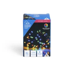 Guirlande lumineuse extérieure 24LED multicolores à piles 1,7m