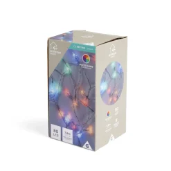 Guirlande lumineuse intérieur diamant 80LED multicolores 7,9m