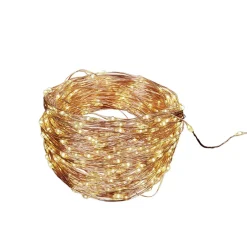 Guirlande lumineuse solaire 400 microled blanc chaud 20 m