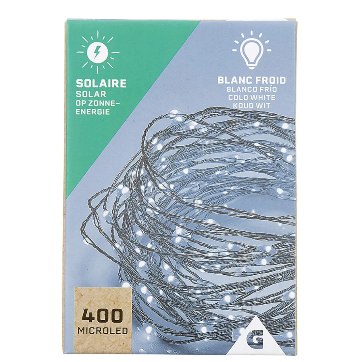 Guirlande lumineuse Solaire 400 microled Blanc froid 20 m