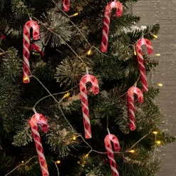 Guirlande lumineuse solaire sucre d'orge 20LED blanc froid 3,8m