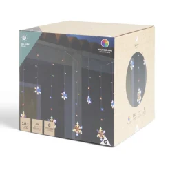 Guirlande lumineuse solaire bordure toit flocon 161LED multicolores 3m