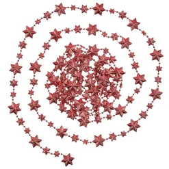 Guirlande mini Étoiles Rouge pailleté 1,5 m