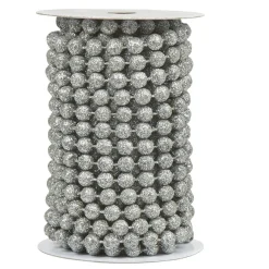 Guirlande perles argent pailleté 5 m