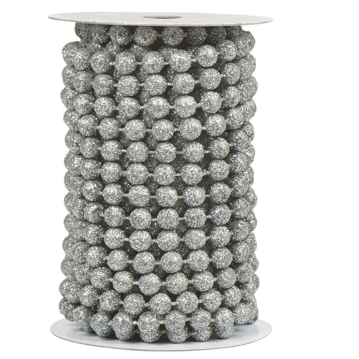 Guirlande perles argent pailleté 5 m