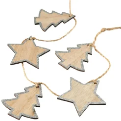 Guirlande sapin étoile bois
