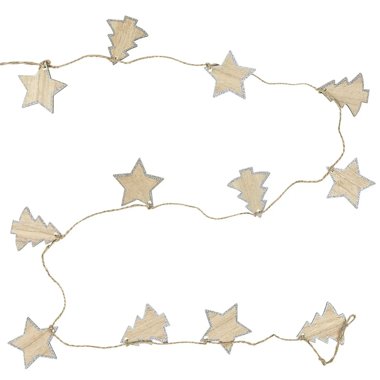 Guirlande sapin étoile bois