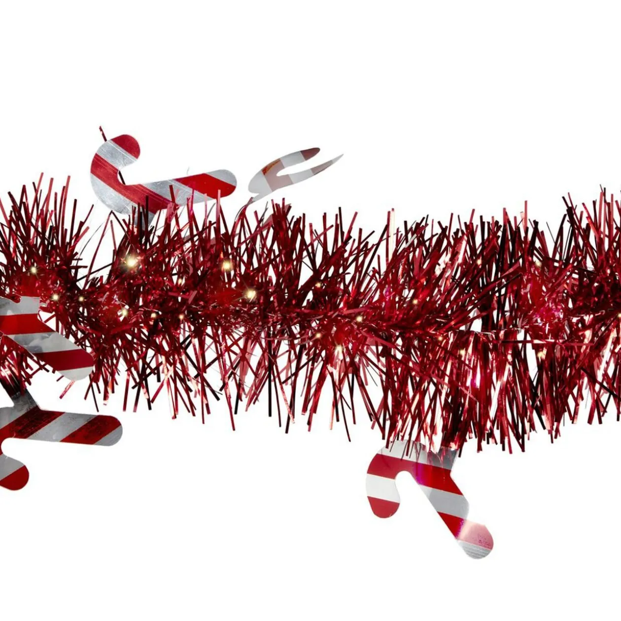 Guirlande scintillante sucre d'orge rouge 2m