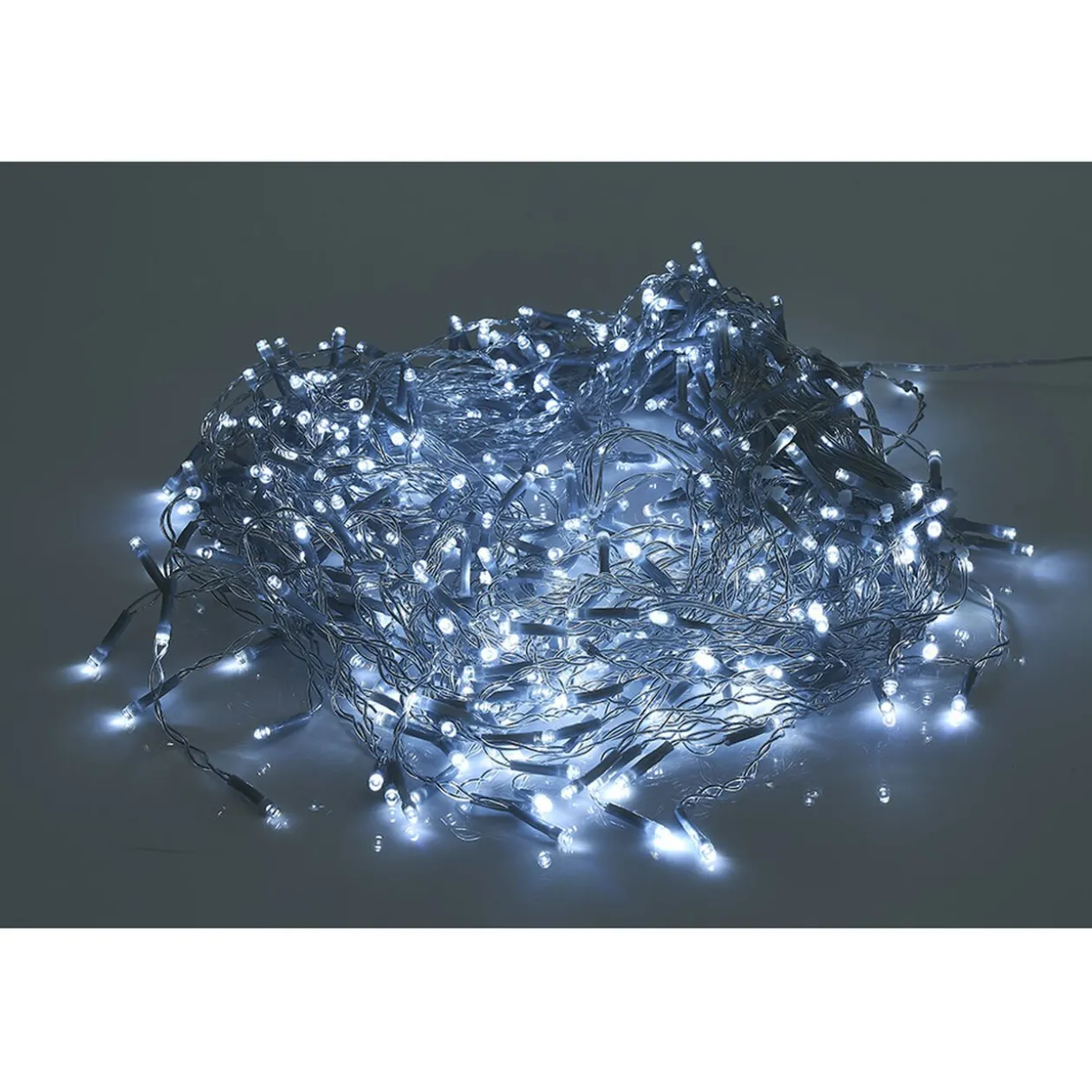 Guirlande solaire bordure de toit 400 LED blanc froid clignotant 14,8m