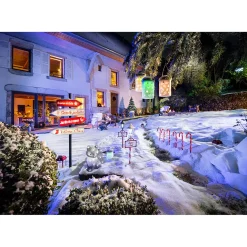 Guirlande sucres d’orge lumineuse solaire extérieur 24 LED