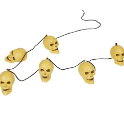 Guirlande têtes de mort jaune 1,50 m