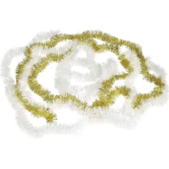 Guirlandes scintillantes blanches et dorées x5