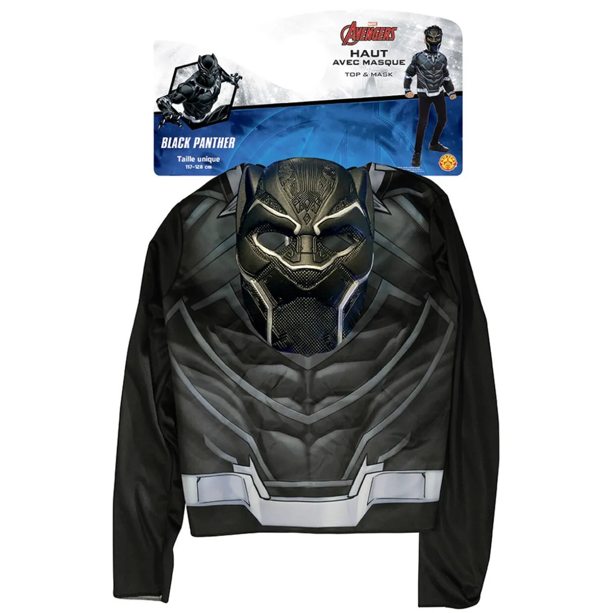 Haut avec masque Black Panther Avengers Taille unique